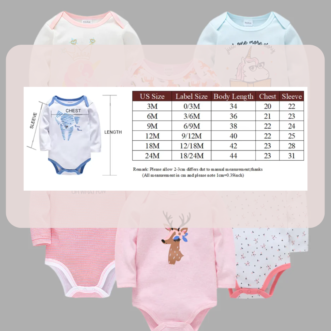 Sets Of 3 Or 6 Baby Bodysuits 9 - 24M