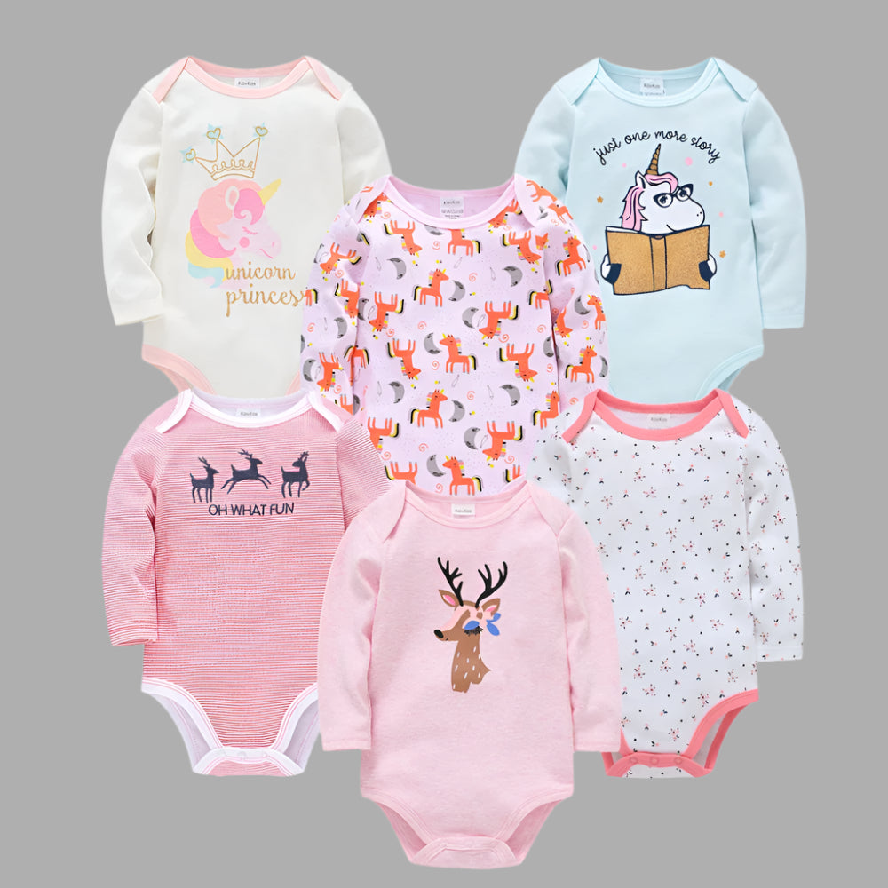 Sets of 3 or 6 Long Sleeves Body suits 0 - 12M