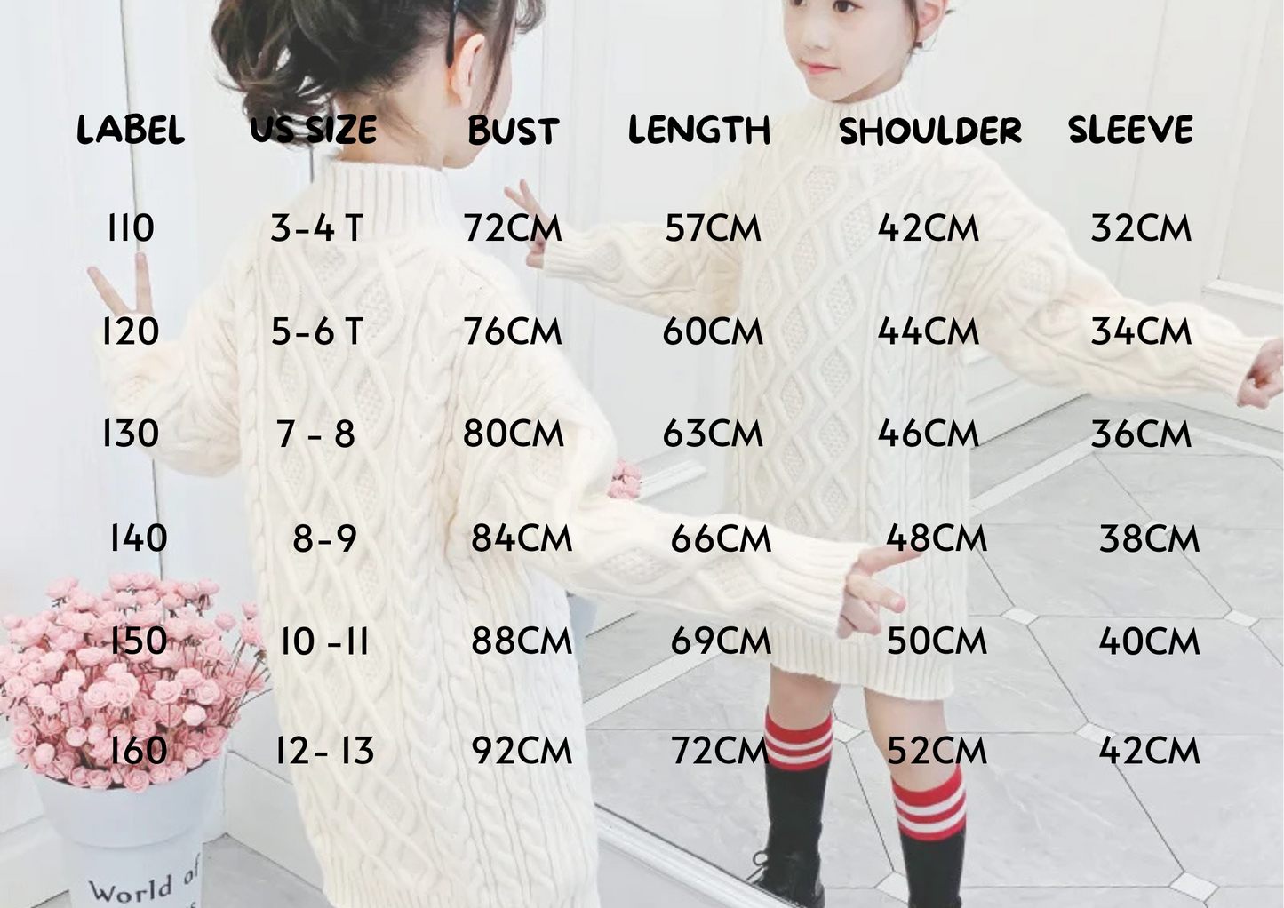 Korean Style Knit Sweater for Girls