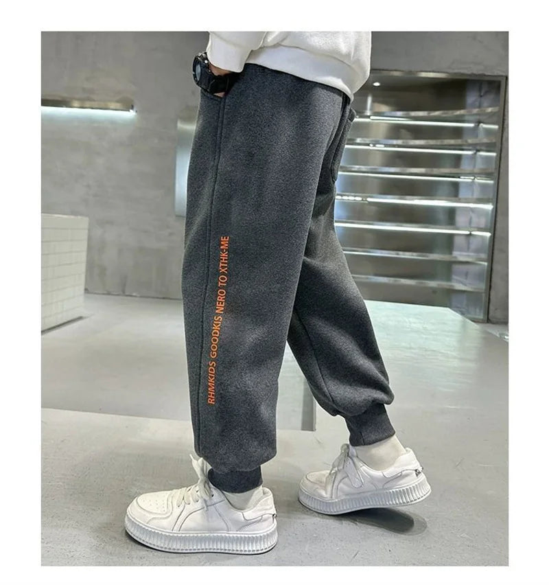 Thick Lambswool Winter Kids Pants