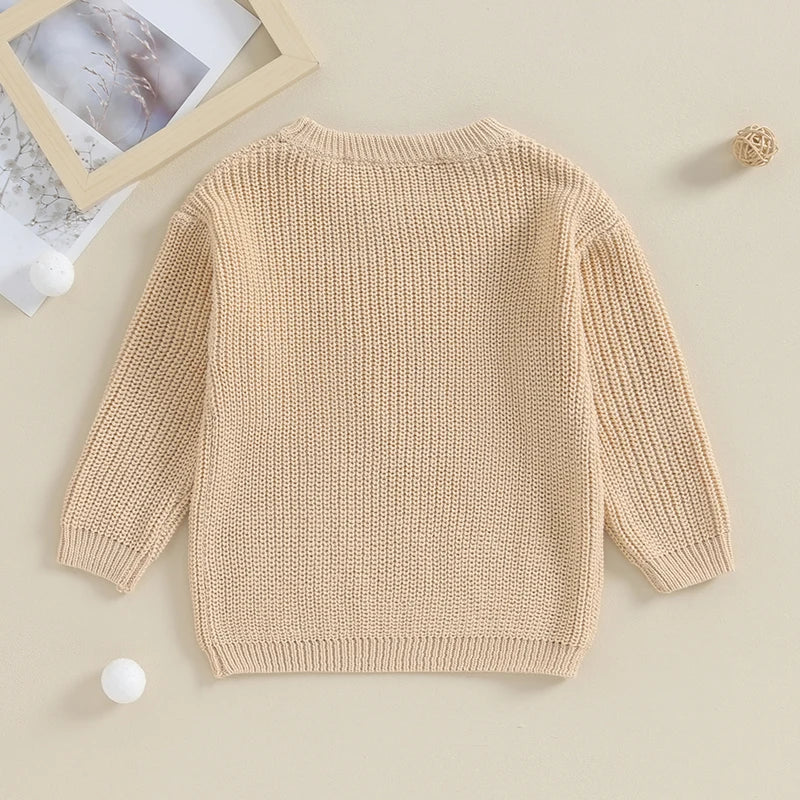 Long Sleeve Embroidery Pullover Sweater