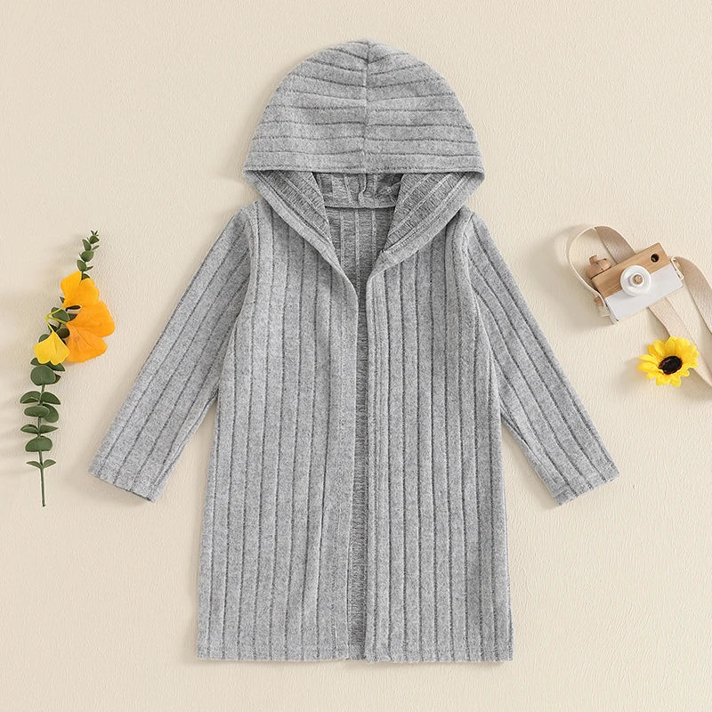 Solid Color Winter Hoodie Cardigan