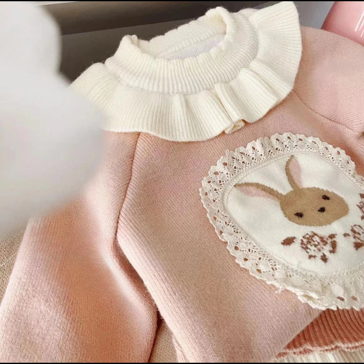 Sweater And Fleece Pants Two-Piece Set