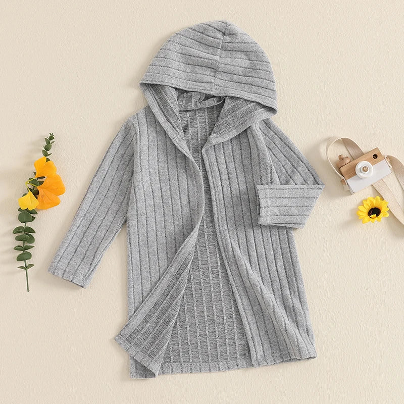 Solid Color Winter Hoodie Cardigan