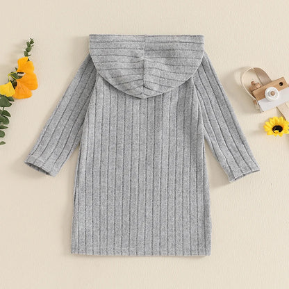 Solid Color Winter Hoodie Cardigan