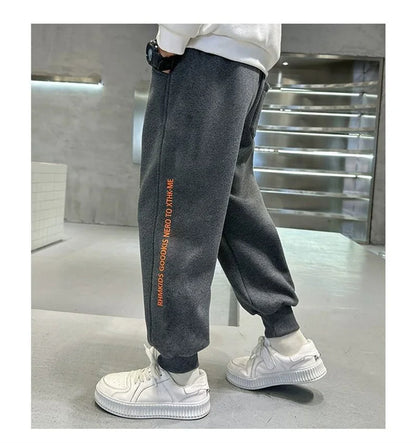 Thick Lambswool Winter Kids Pants