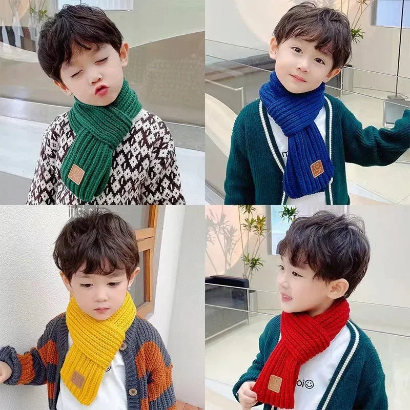 Autumn Winter Knitted Scarf for Kids