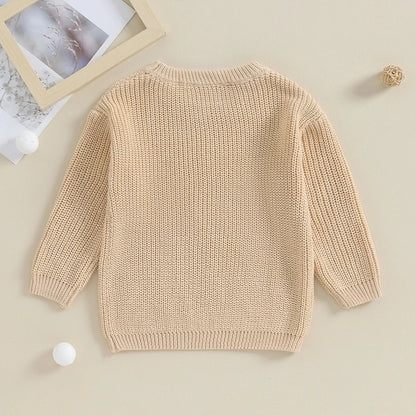 Long Sleeve Embroidery Pullover Sweater