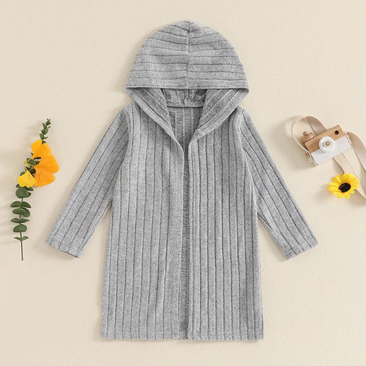 Solid Color Winter Hoodie Cardigan
