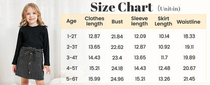 Long Sleeve Ribbed Girls Sweatshirt And Skirt.