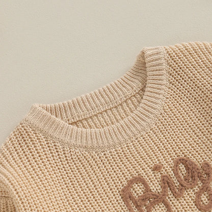 Long Sleeve Embroidery Pullover Sweater