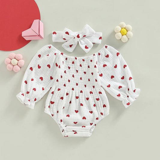 Baby Girls Valentine's Day Romper